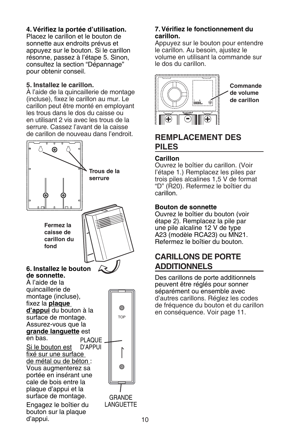 NuTone LA522WH User Manual | Page 10 / 12