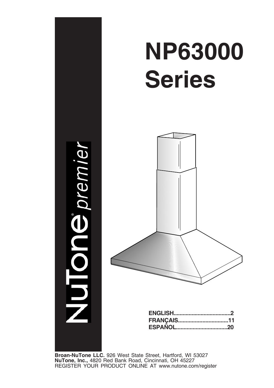 NuTone NP63000 User Manual | 32 pages