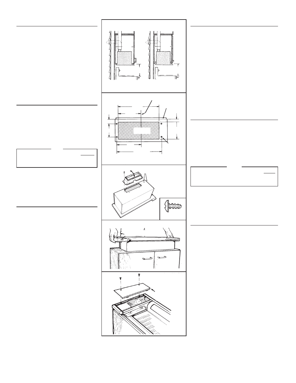 Precaucion, Planifique la instalacion, Instale el extractor | Caution, Plan the installation, Install the hood | NuTone SILHOUETTE 1530 User Manual | Page 2 / 8