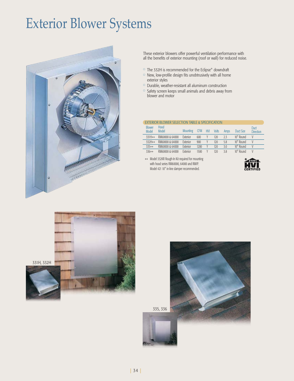 Exterior blower systems | NuTone Ballista 61000 User Manual | Page 35 / 40