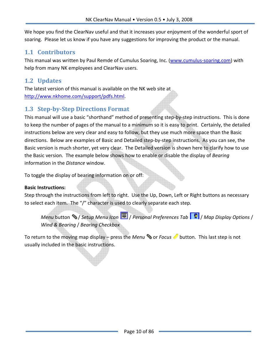 Nielsen-Kellerman ClearNav User Manual | Page 10 / 86