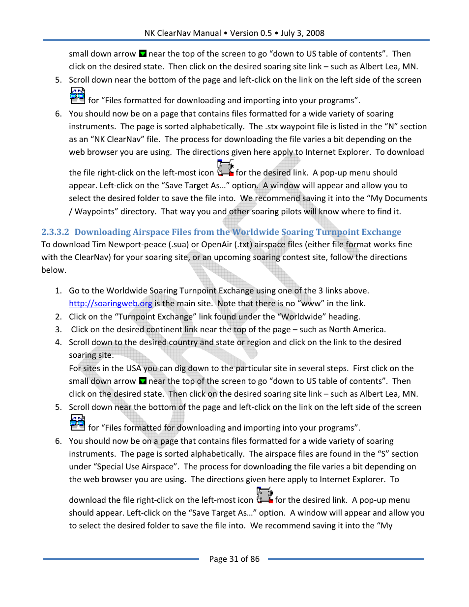 Nielsen-Kellerman ClearNav User Manual | Page 31 / 86