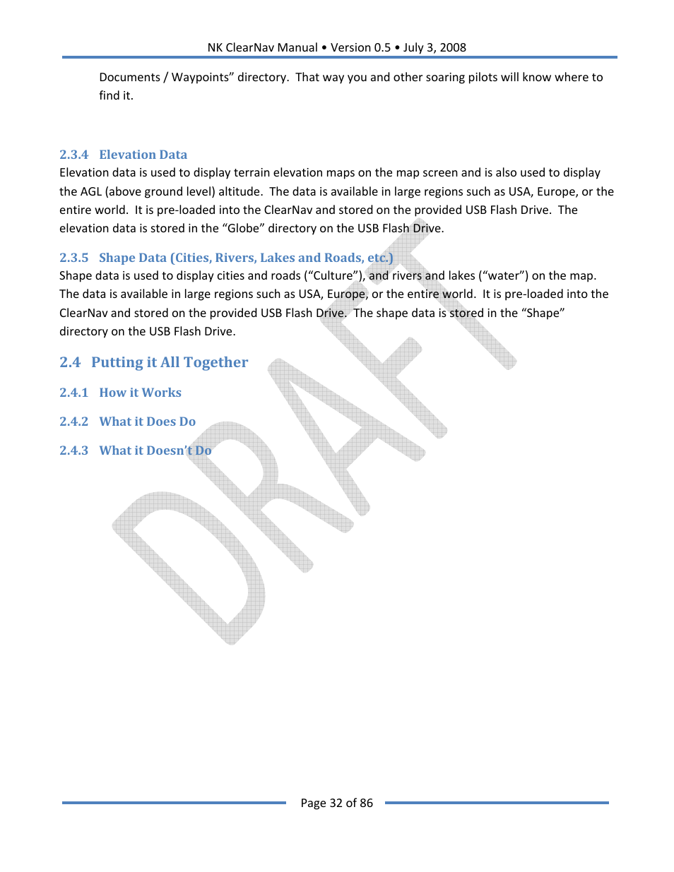 Nielsen-Kellerman ClearNav User Manual | Page 32 / 86