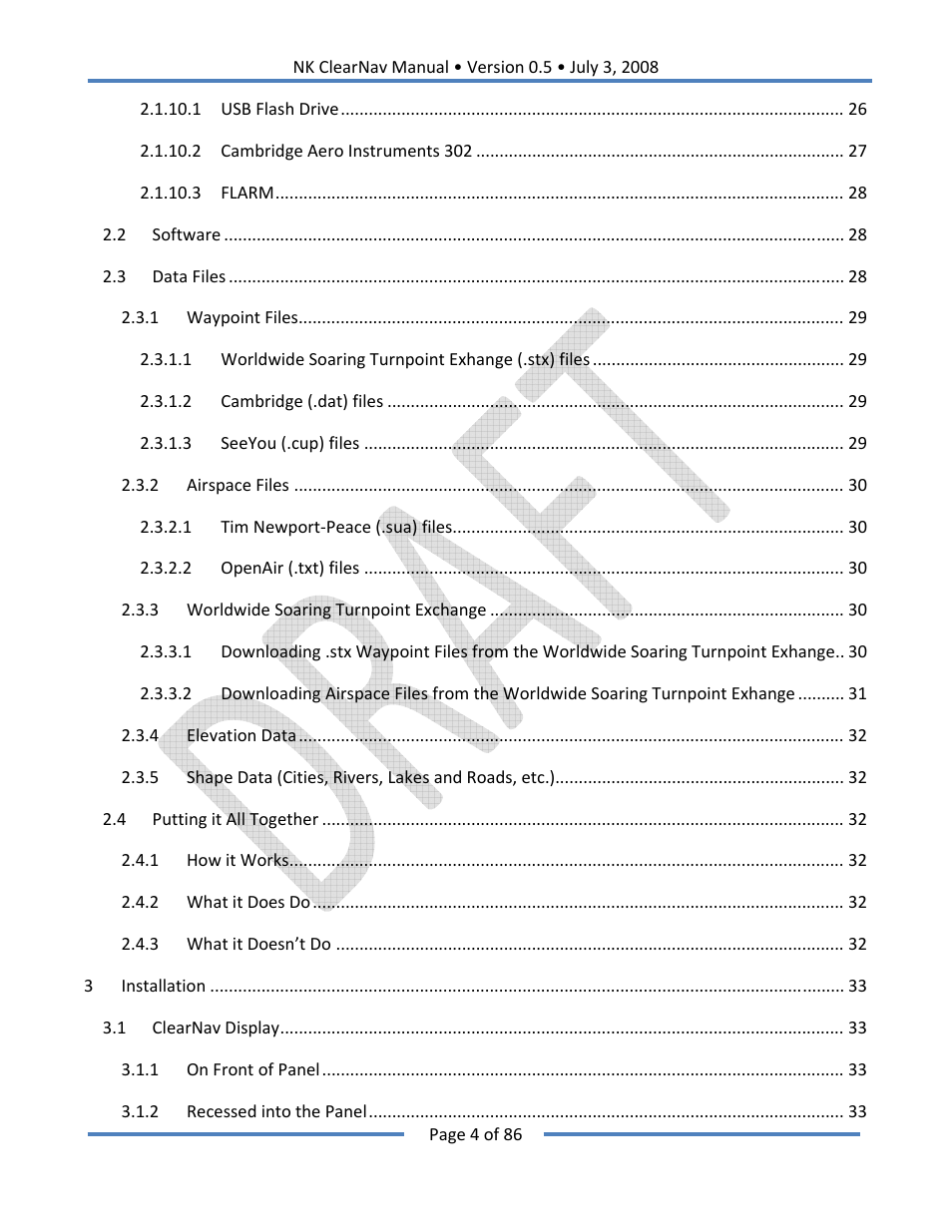 Nielsen-Kellerman ClearNav User Manual | Page 4 / 86