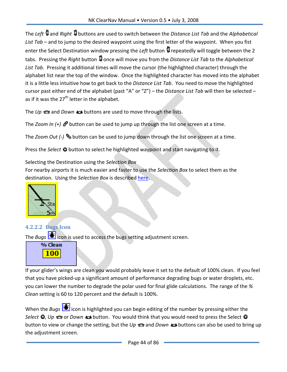 Nielsen-Kellerman ClearNav User Manual | Page 44 / 86