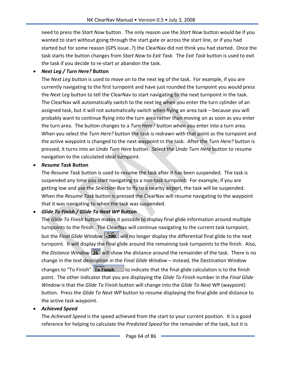 Nielsen-Kellerman ClearNav User Manual | Page 64 / 86