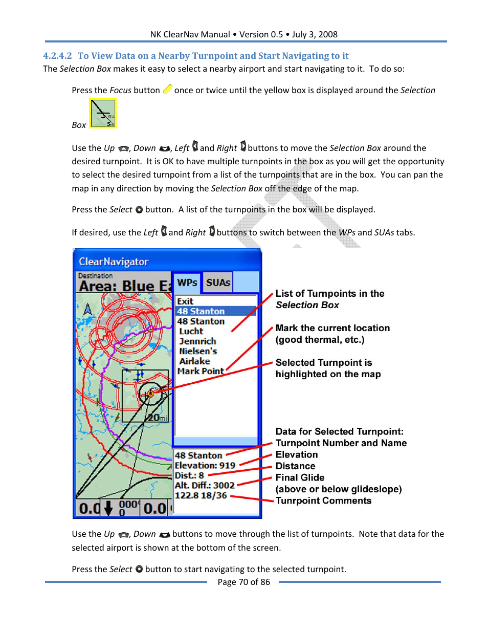 Nielsen-Kellerman ClearNav User Manual | Page 70 / 86