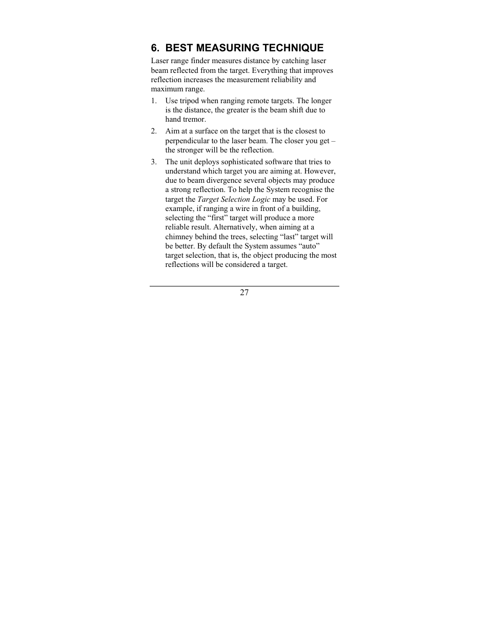 Best measuring technique | Newcon Optik LRB 4000CI User Manual | Page 28 / 36