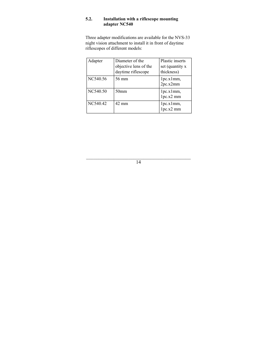 Newcon Optik NIGHT VISION ATTACHMENT NVS-33 User Manual | Page 14 / 40