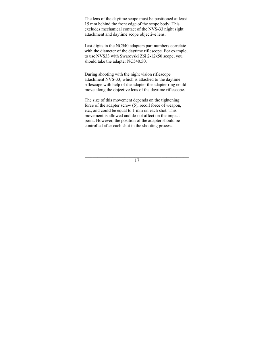 Newcon Optik NIGHT VISION ATTACHMENT NVS-33 User Manual | Page 17 / 40