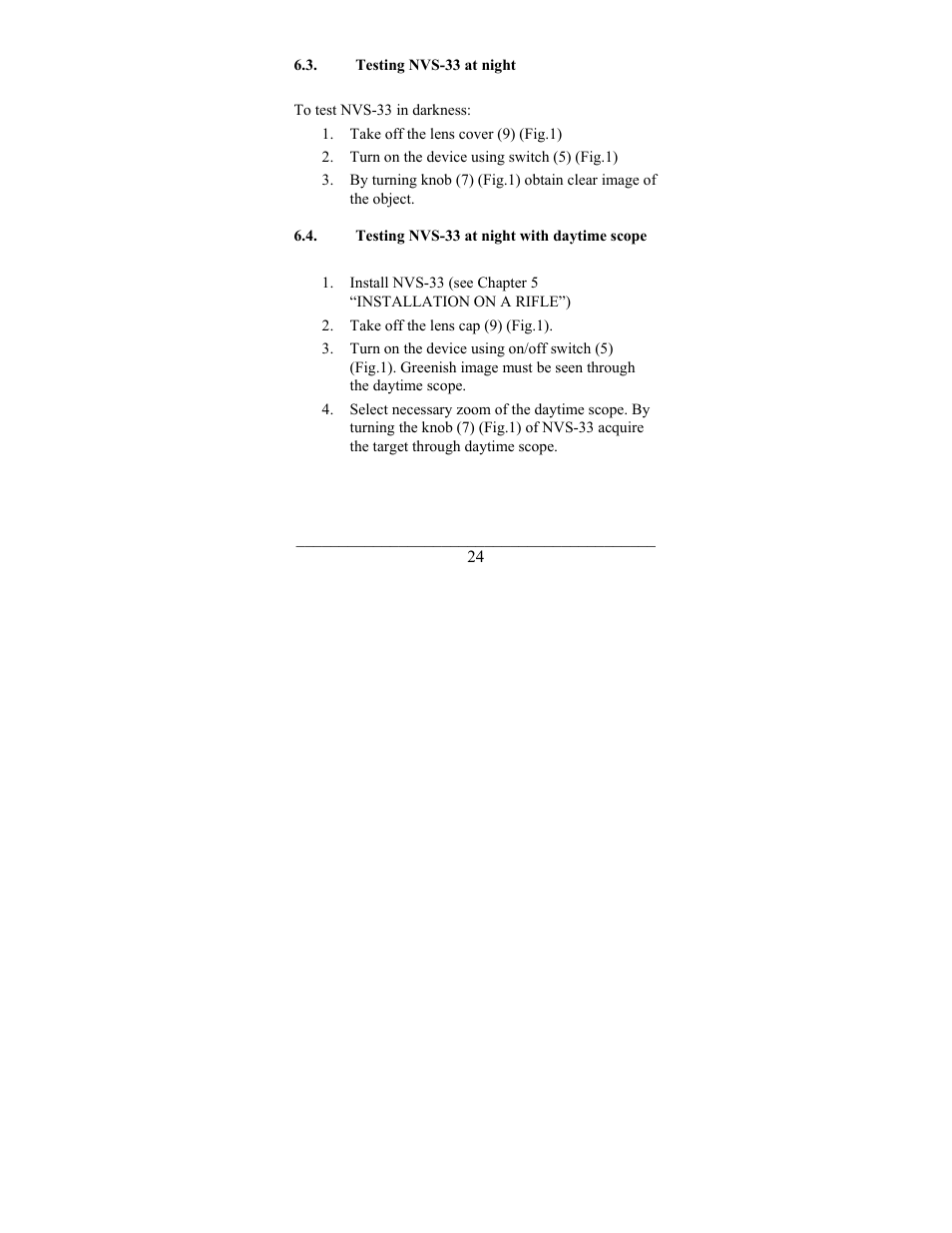 Newcon Optik NIGHT VISION ATTACHMENT NVS-33 User Manual | Page 24 / 40