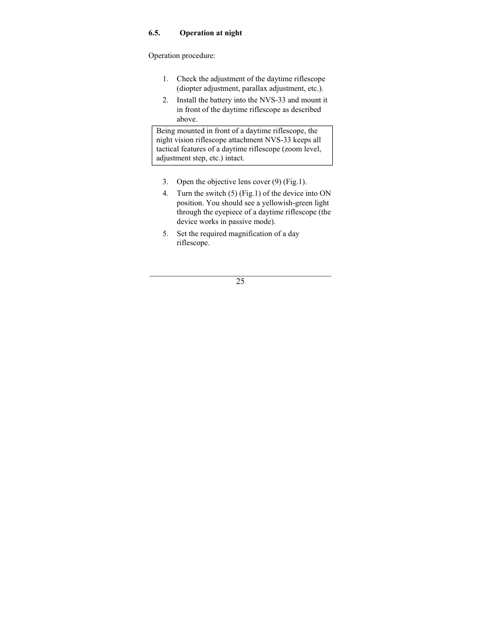 Newcon Optik NIGHT VISION ATTACHMENT NVS-33 User Manual | Page 25 / 40