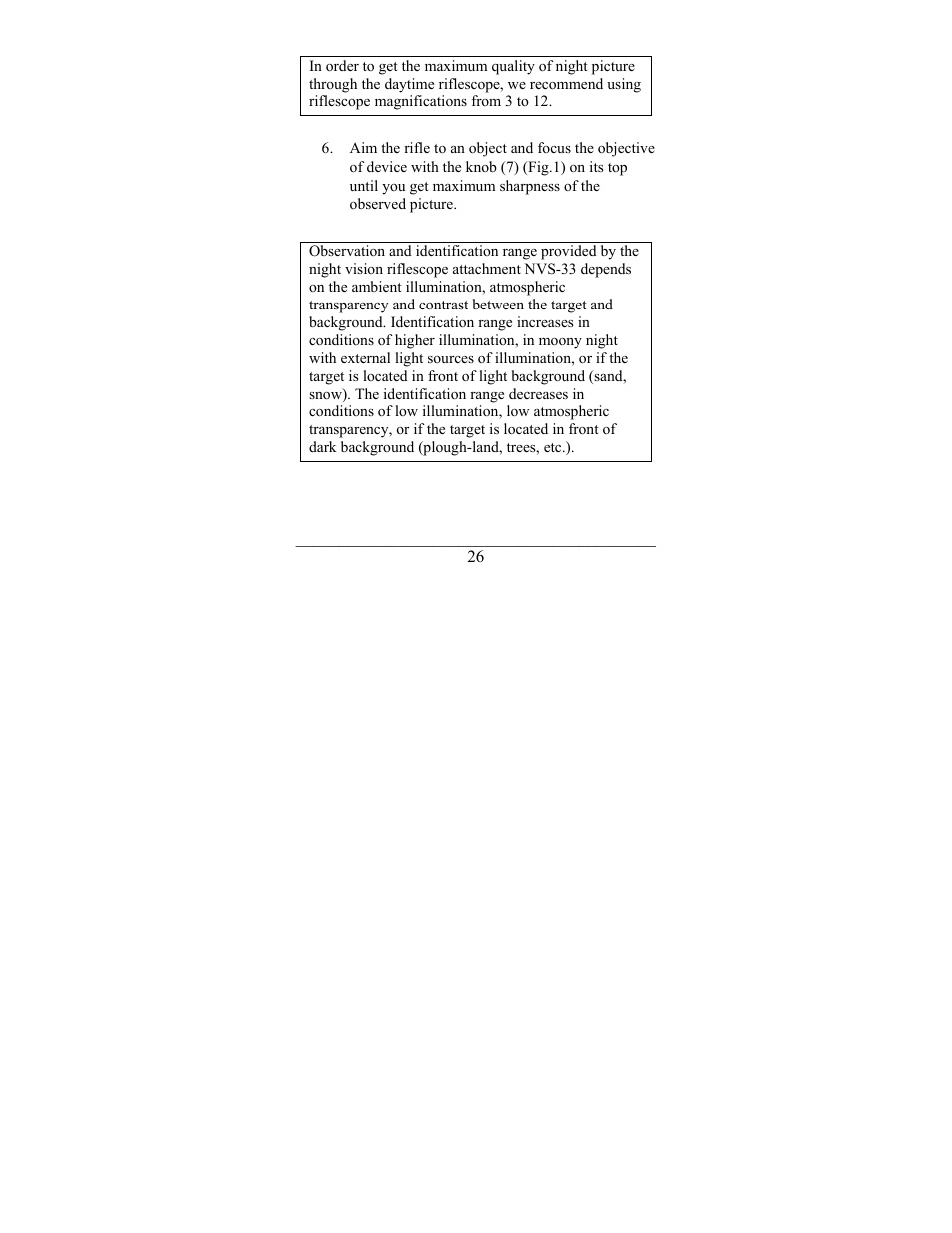 Newcon Optik NIGHT VISION ATTACHMENT NVS-33 User Manual | Page 26 / 40