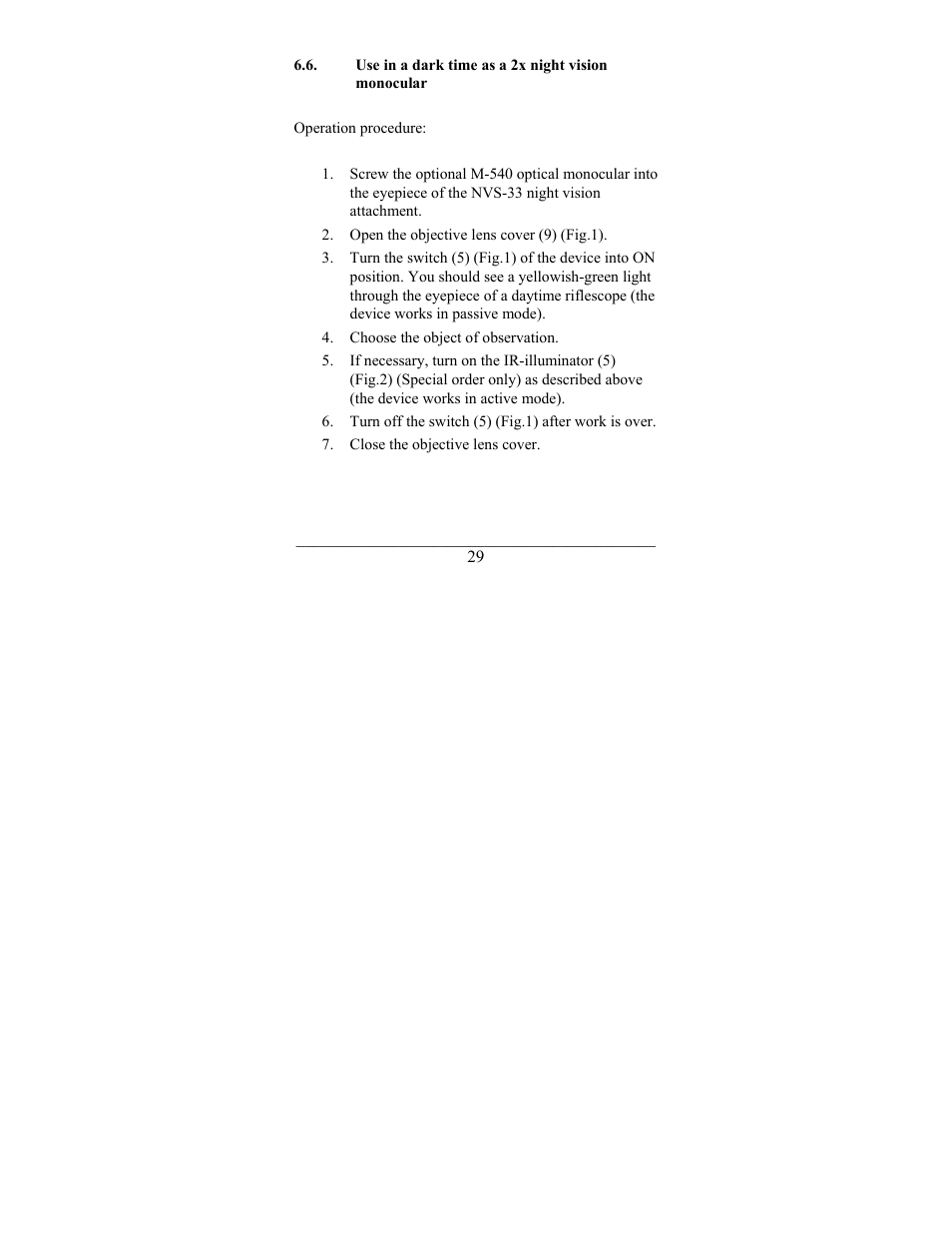 Newcon Optik NIGHT VISION ATTACHMENT NVS-33 User Manual | Page 29 / 40