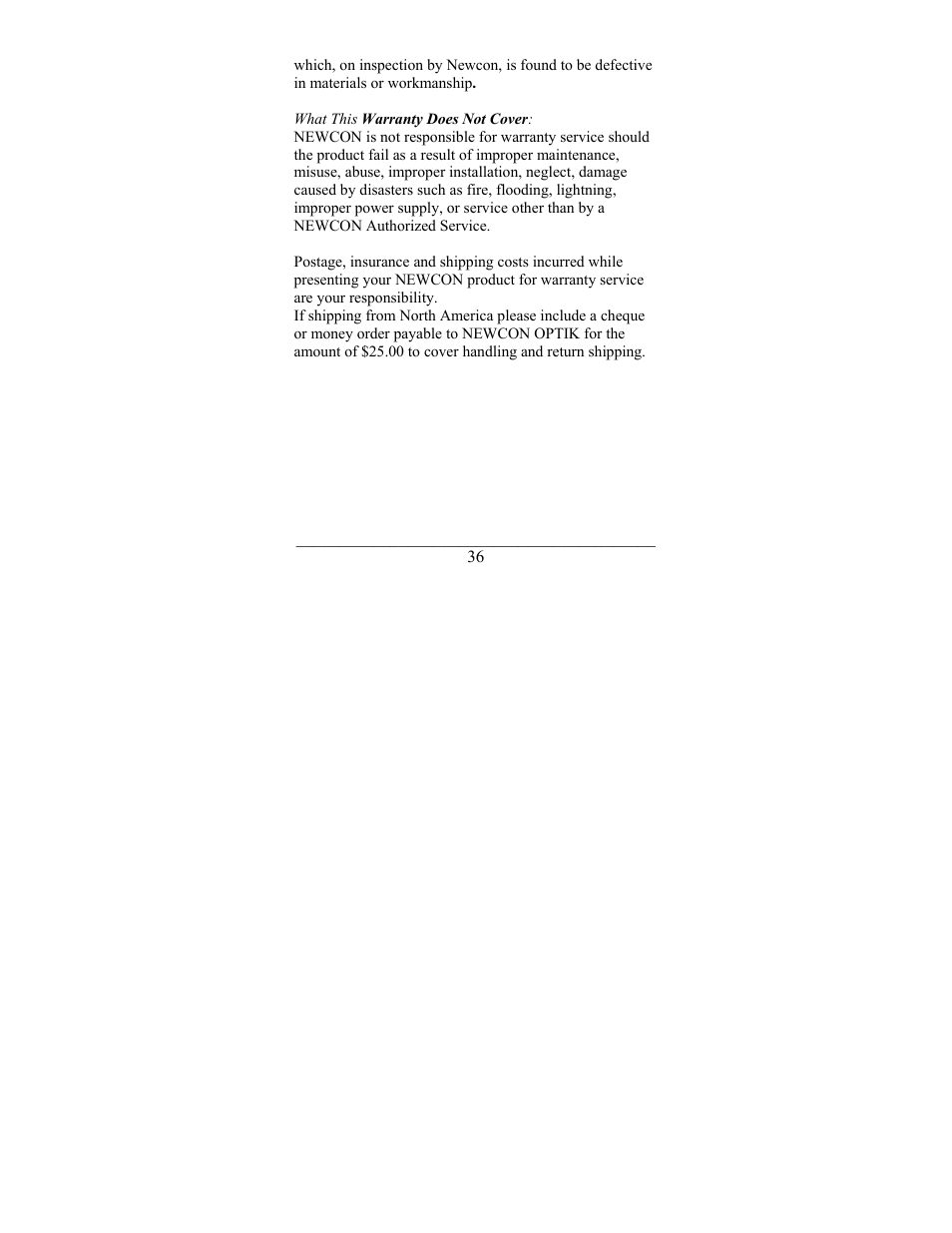 Newcon Optik NIGHT VISION ATTACHMENT NVS-33 User Manual | Page 36 / 40