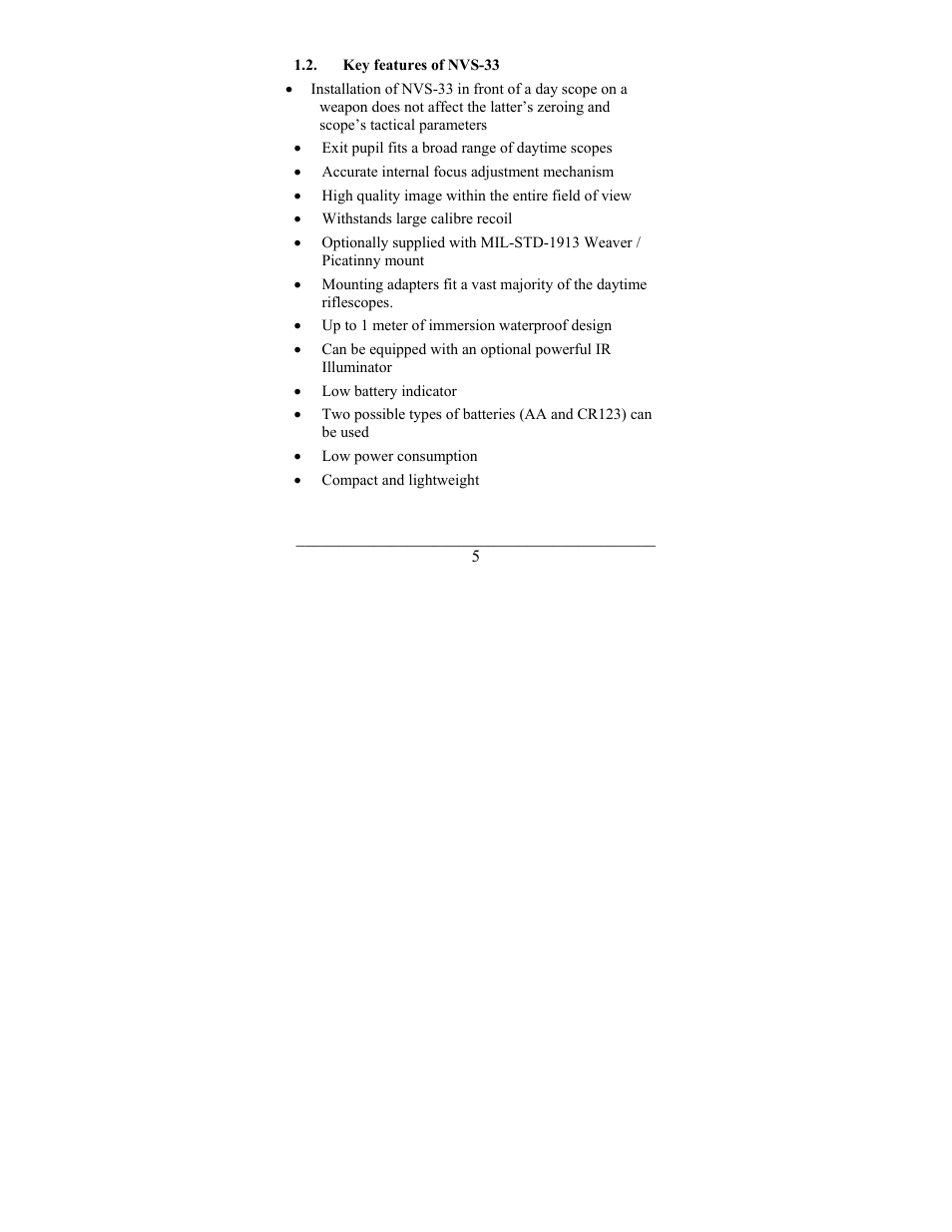 Newcon Optik NIGHT VISION ATTACHMENT NVS-33 User Manual | Page 5 / 40