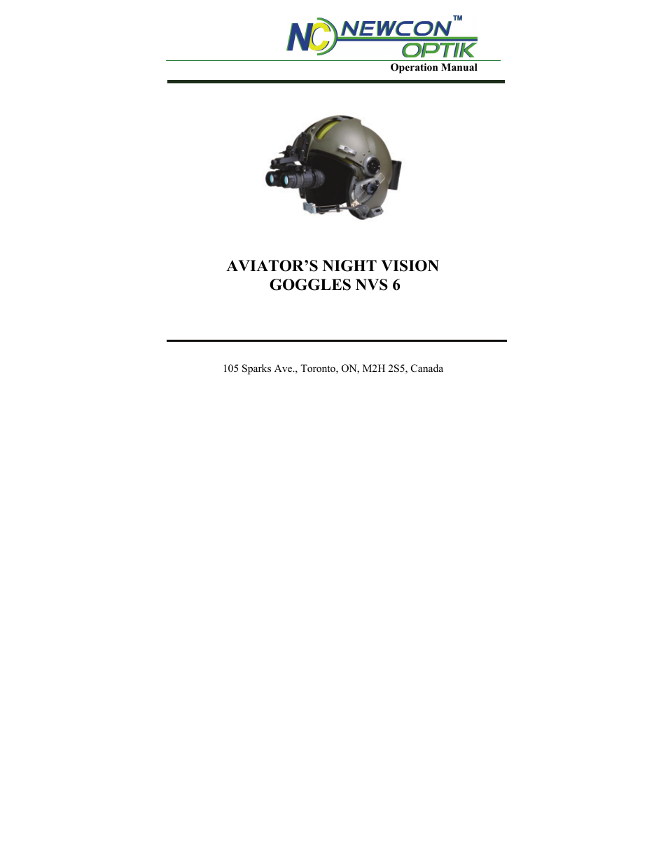 Newcon Optik NVS 6 User Manual | 44 pages