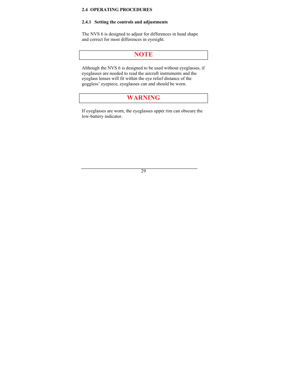 Warning | Newcon Optik NVS 6 User Manual | Page 30 / 44