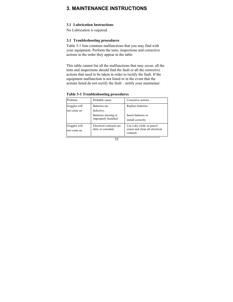 Maintenance instructions | Newcon Optik NVS 6 User Manual | Page 36 / 44