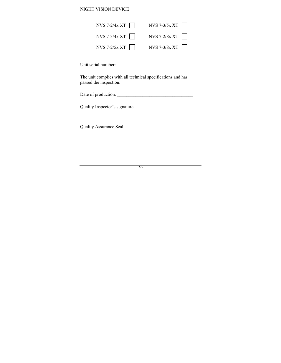 Newcon Optik NVS 7-4X User Manual | Page 23 / 24