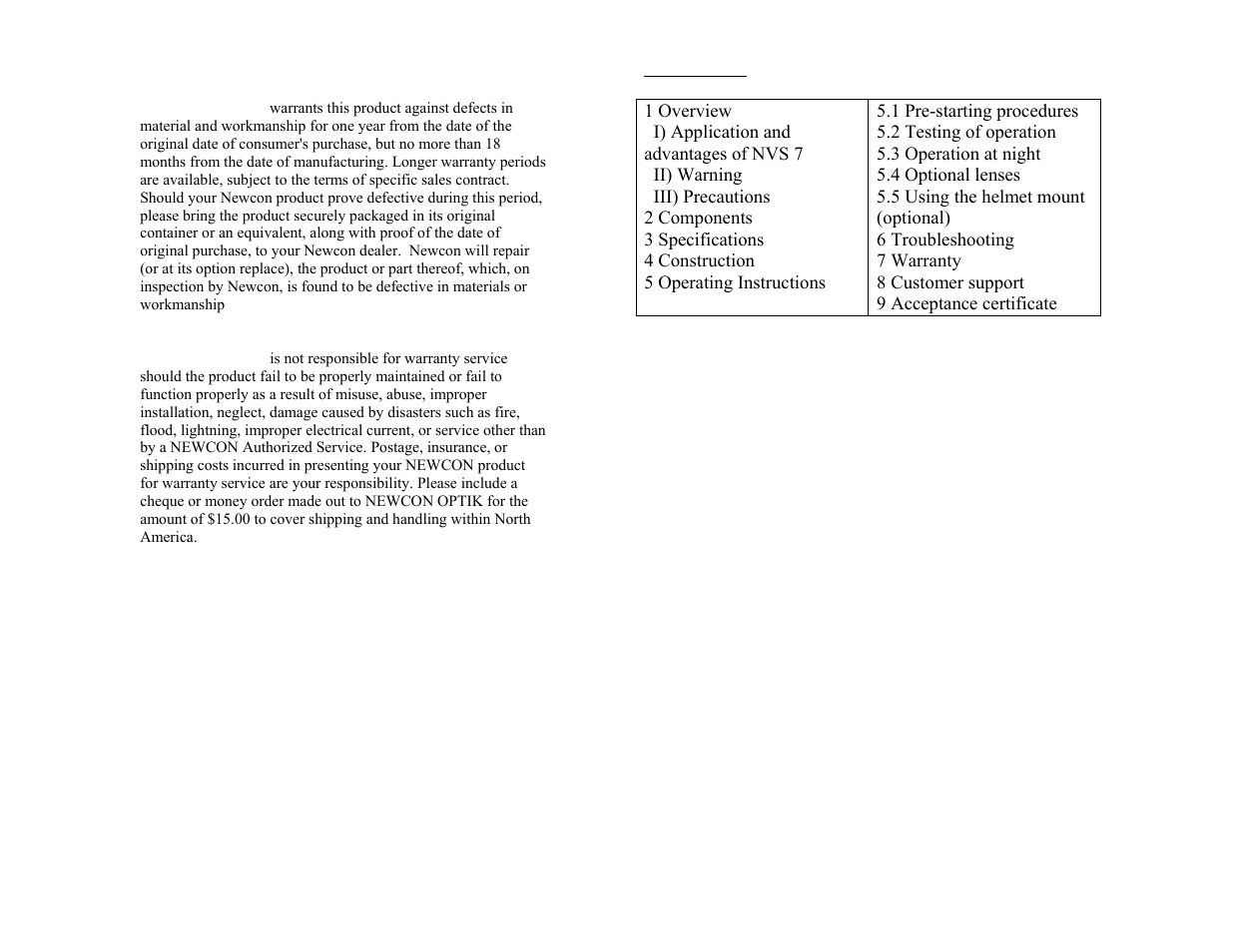 Newcon Optik NVS 7 User Manual | Page 3 / 10