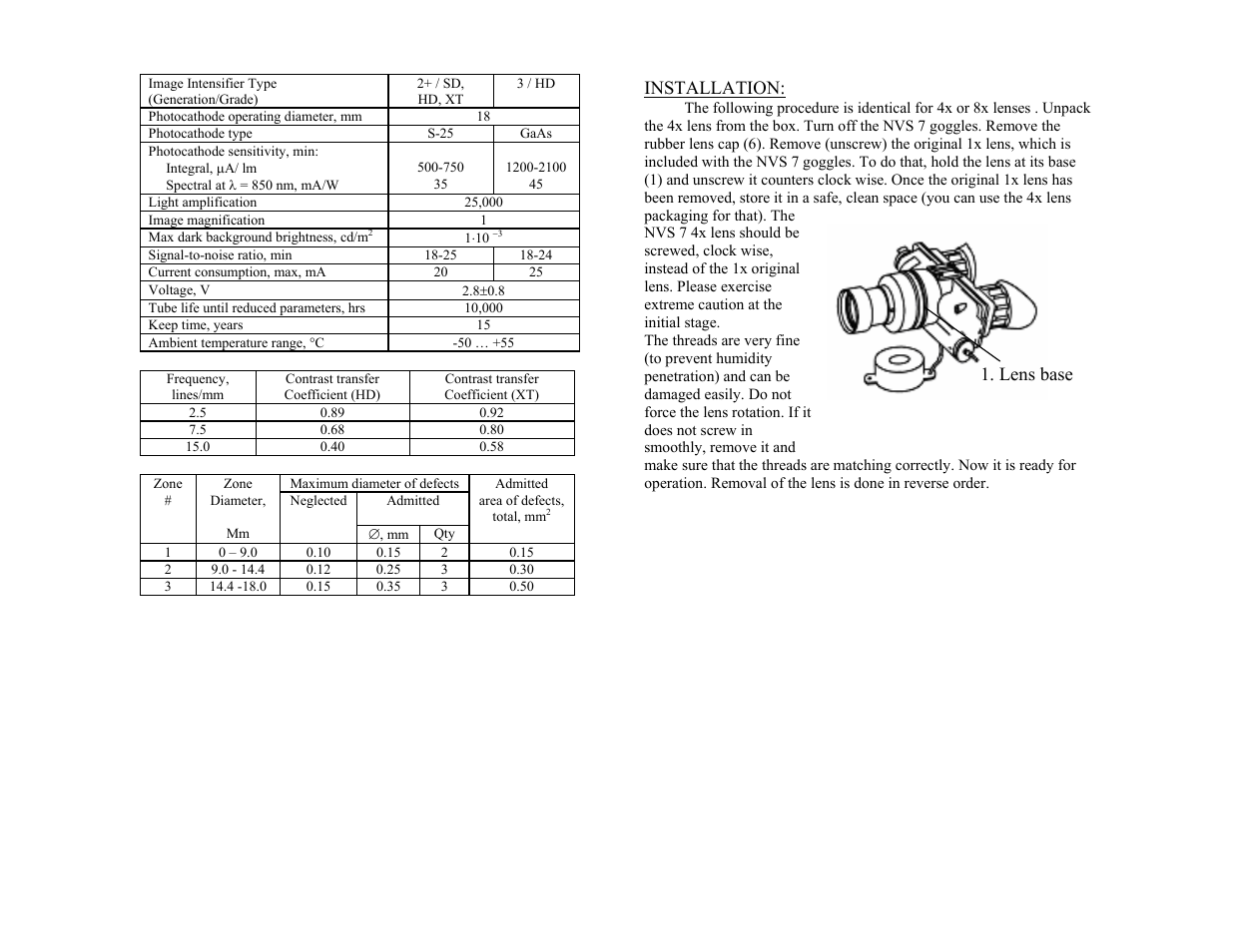 Lens base figure 4 | Newcon Optik NVS 7 User Manual | Page 8 / 10