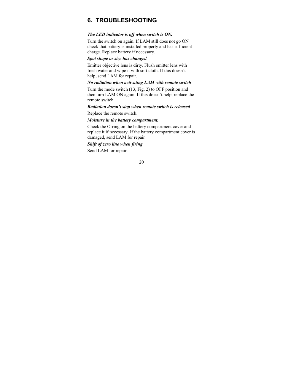 Newcon Optik LAM 3 IR User Manual | Page 24 / 32