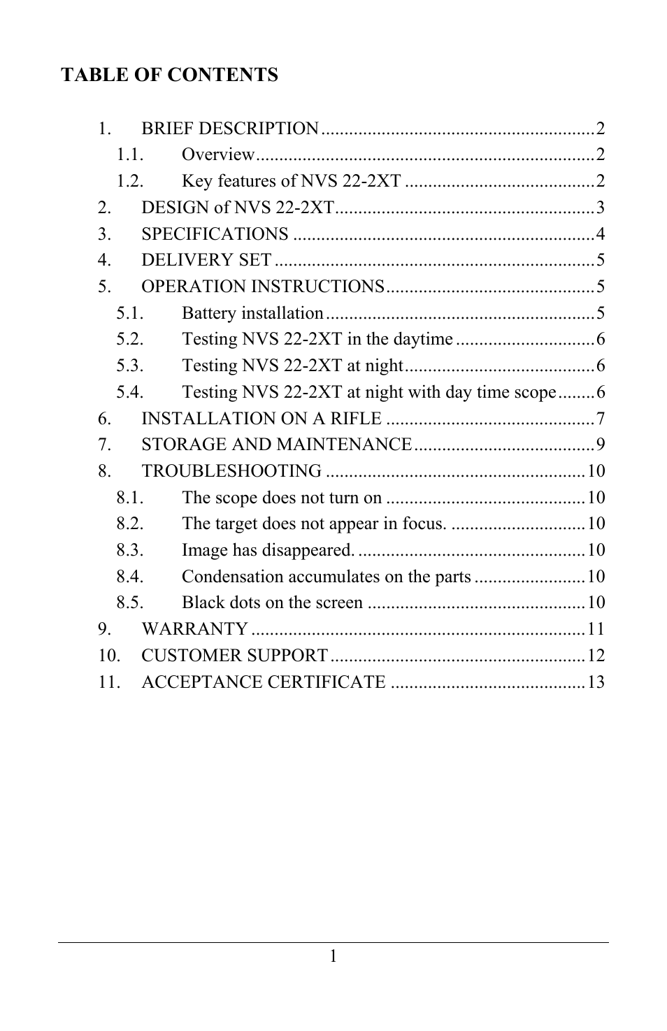 Newcon Optik NVS 22-2XT User Manual | Page 3 / 16
