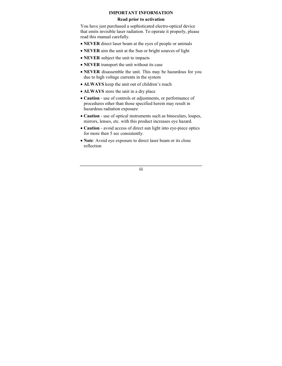 Newcon Optik LRF MOD 4EC User Manual | Page 3 / 40