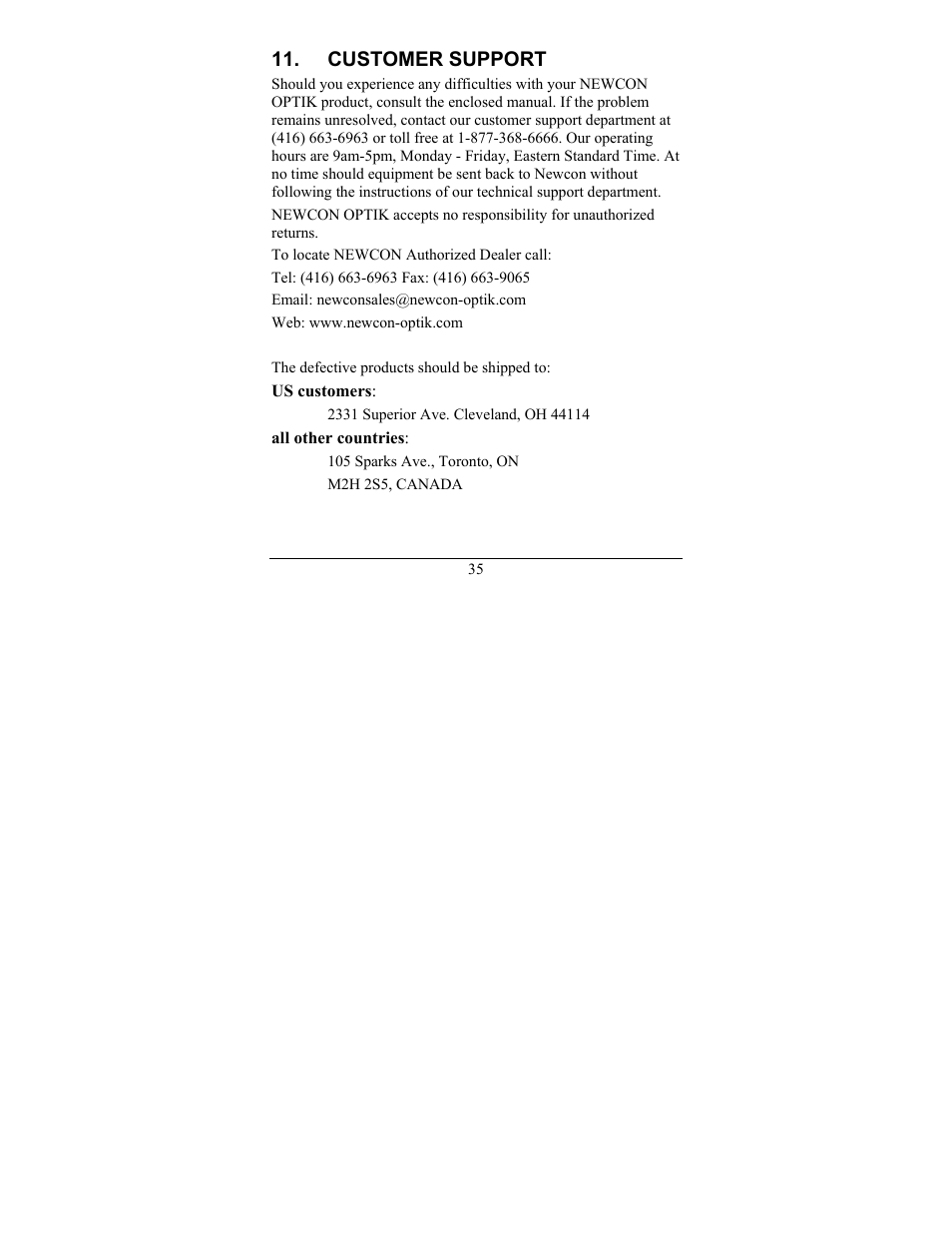 Newcon Optik LRF MOD 4EC User Manual | Page 38 / 40