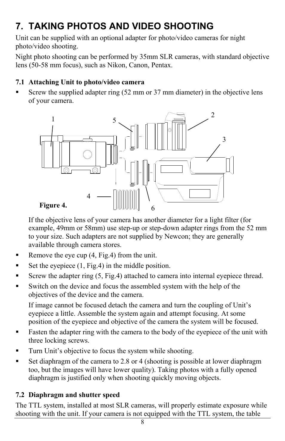 Taking photos and video shooting | Newcon Optik DN483 User Manual | Page 11 / 16