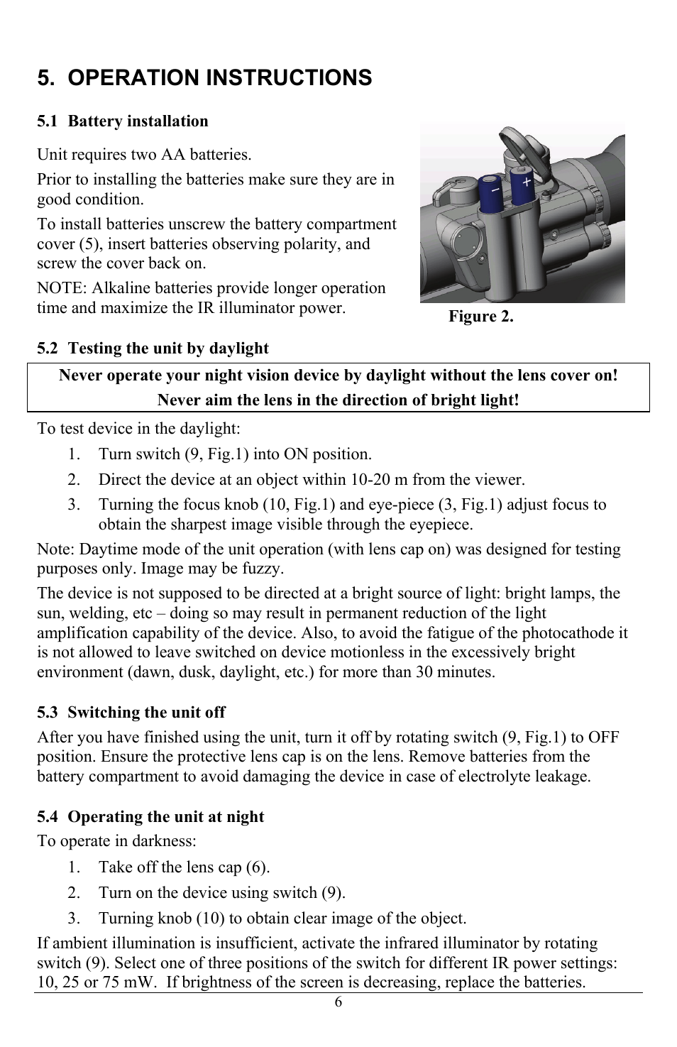 Operation instructions | Newcon Optik DN483 User Manual | Page 9 / 16