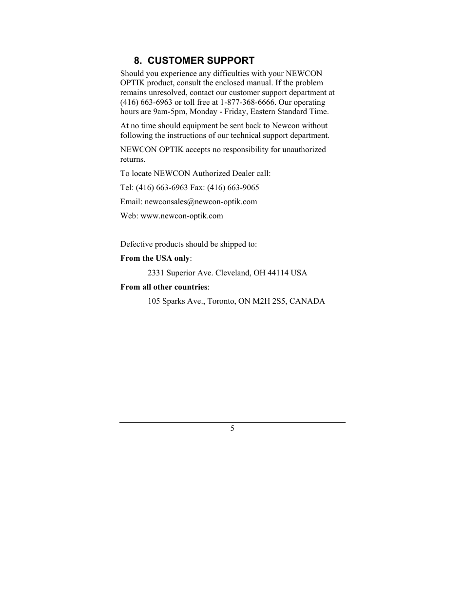 Newcon Optik SPOTTING SCOPE 15-45X60 User Manual | Page 7 / 8