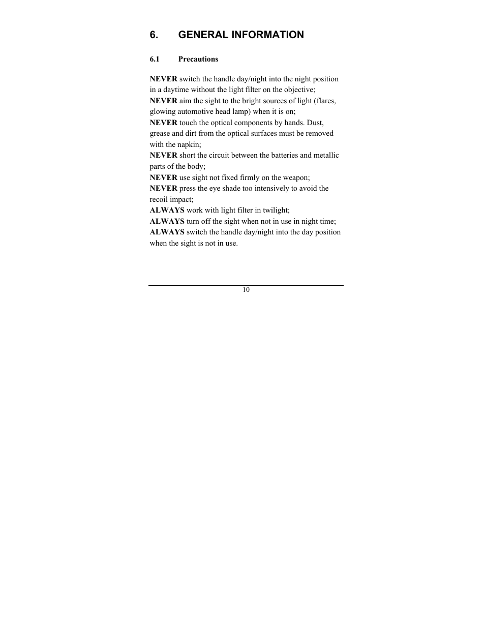 General information | Newcon Optik DAY/NIGHT VISION SCOPE NVS 10MG User Manual | Page 14 / 28