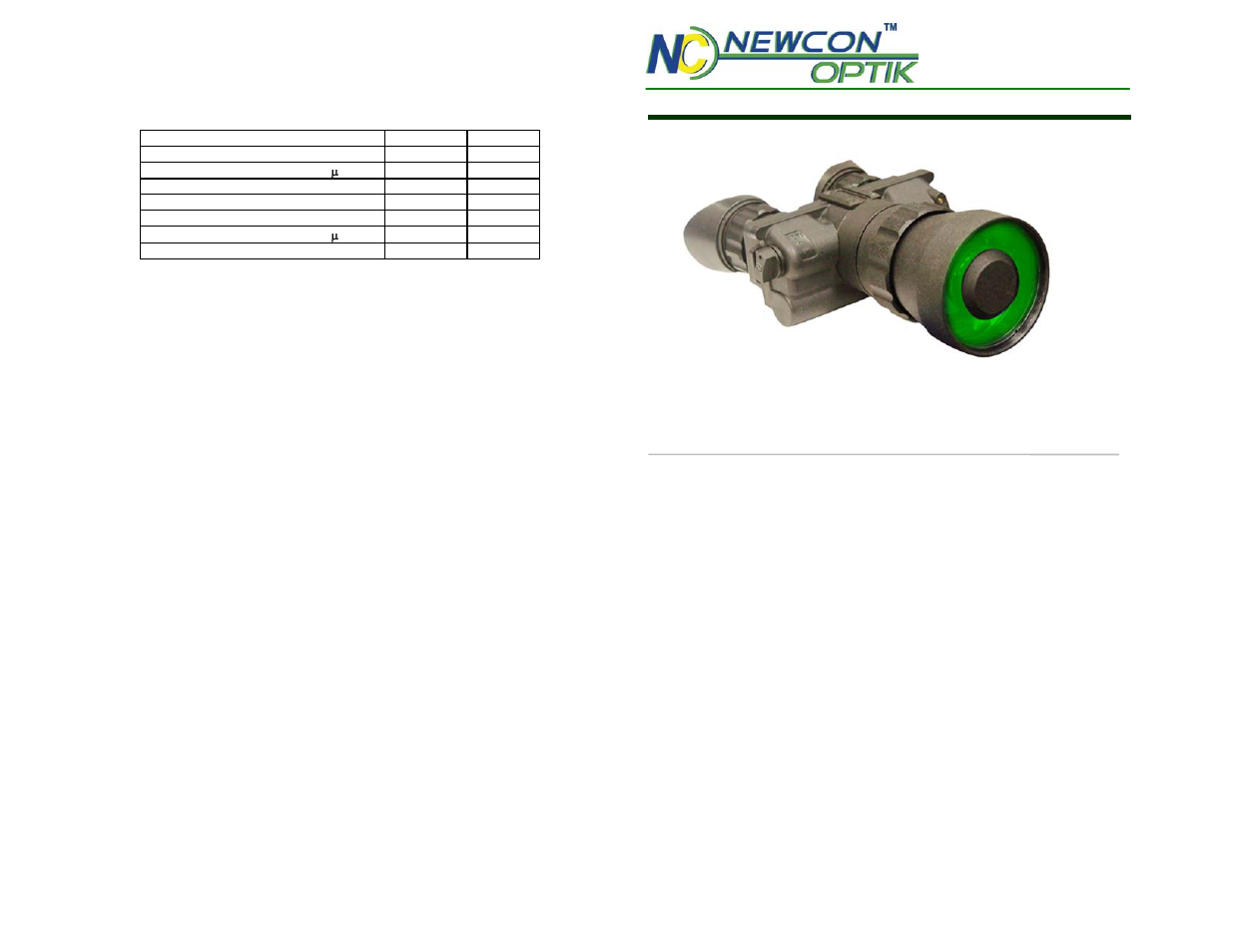 Newcon Optik NVS7-2/4x User Manual | 6 pages