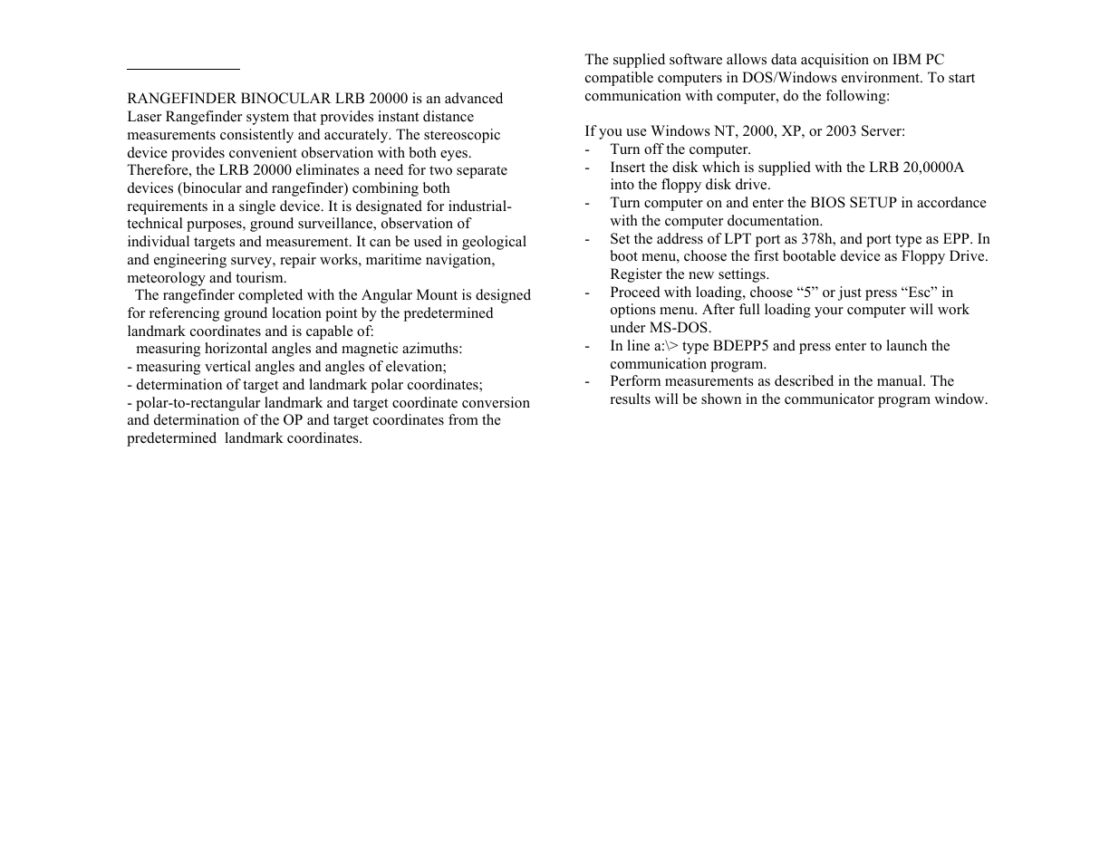 Newcon Optik LRB 20000 User Manual | Page 6 / 30