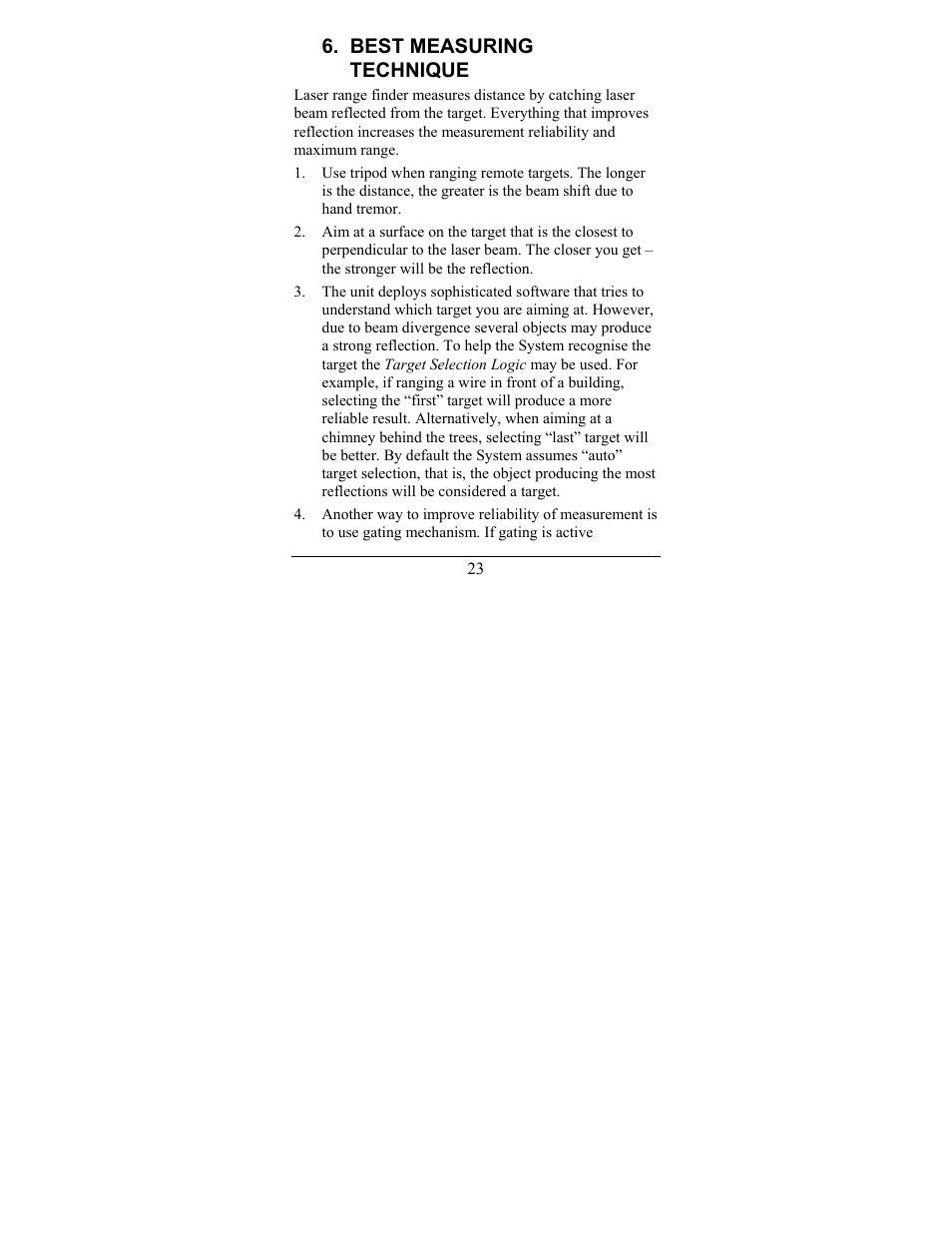 Best measuring technique | Newcon Optik LRB 6000CI User Manual | Page 27 / 36