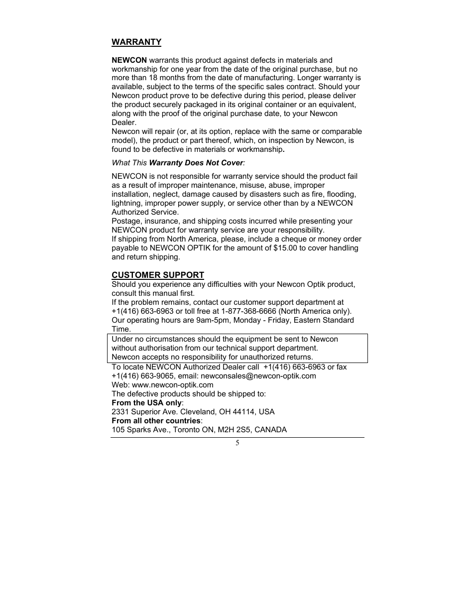 Newcon Optik BDN 14X50 User Manual | Page 6 / 8