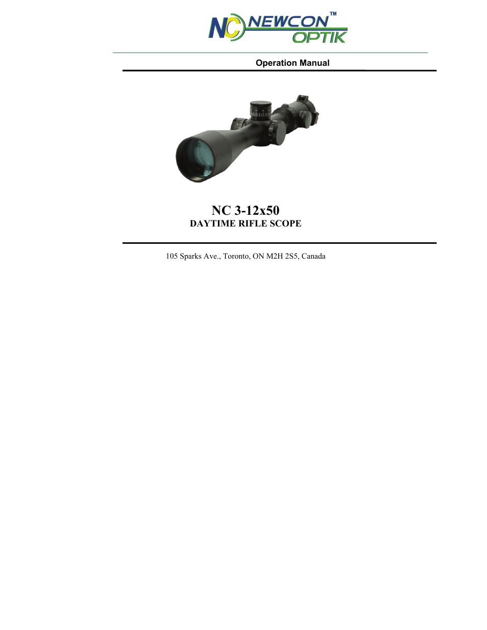 Newcon Optik NC 3-12X50 User Manual | 32 pages