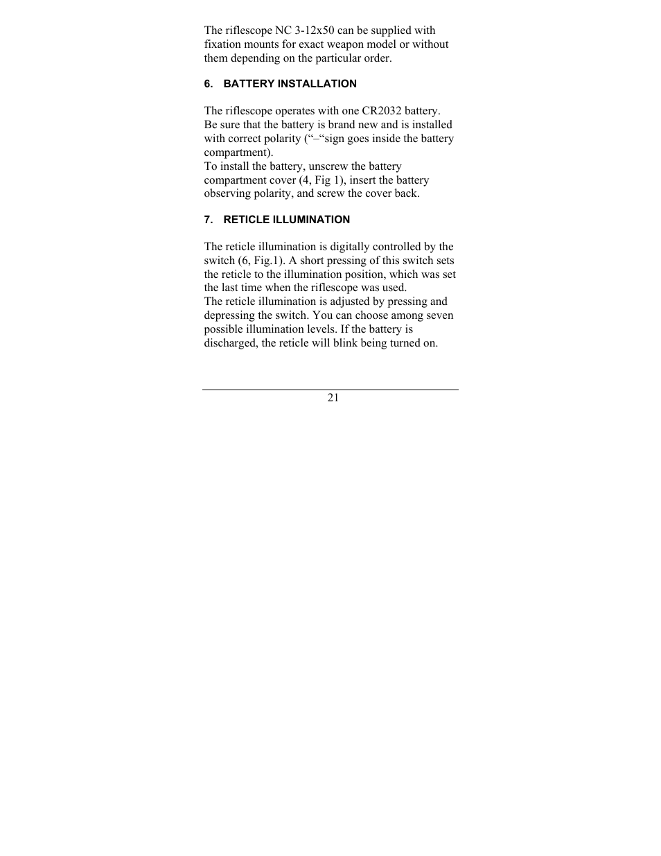 Newcon Optik NC 3-12X50 User Manual | Page 21 / 32