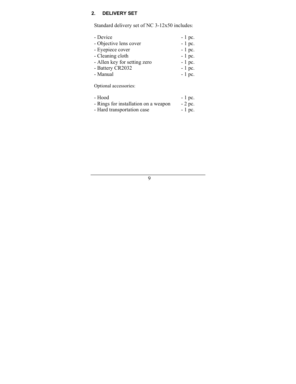 Newcon Optik NC 3-12X50 User Manual | Page 9 / 32