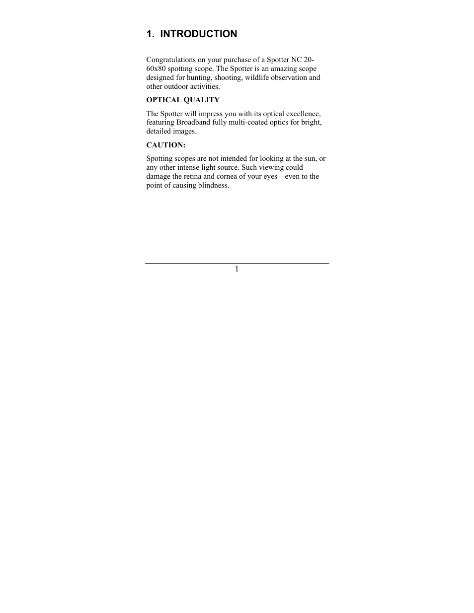 Introduction | Newcon Optik NC 20-60X80 User Manual | Page 4 / 16