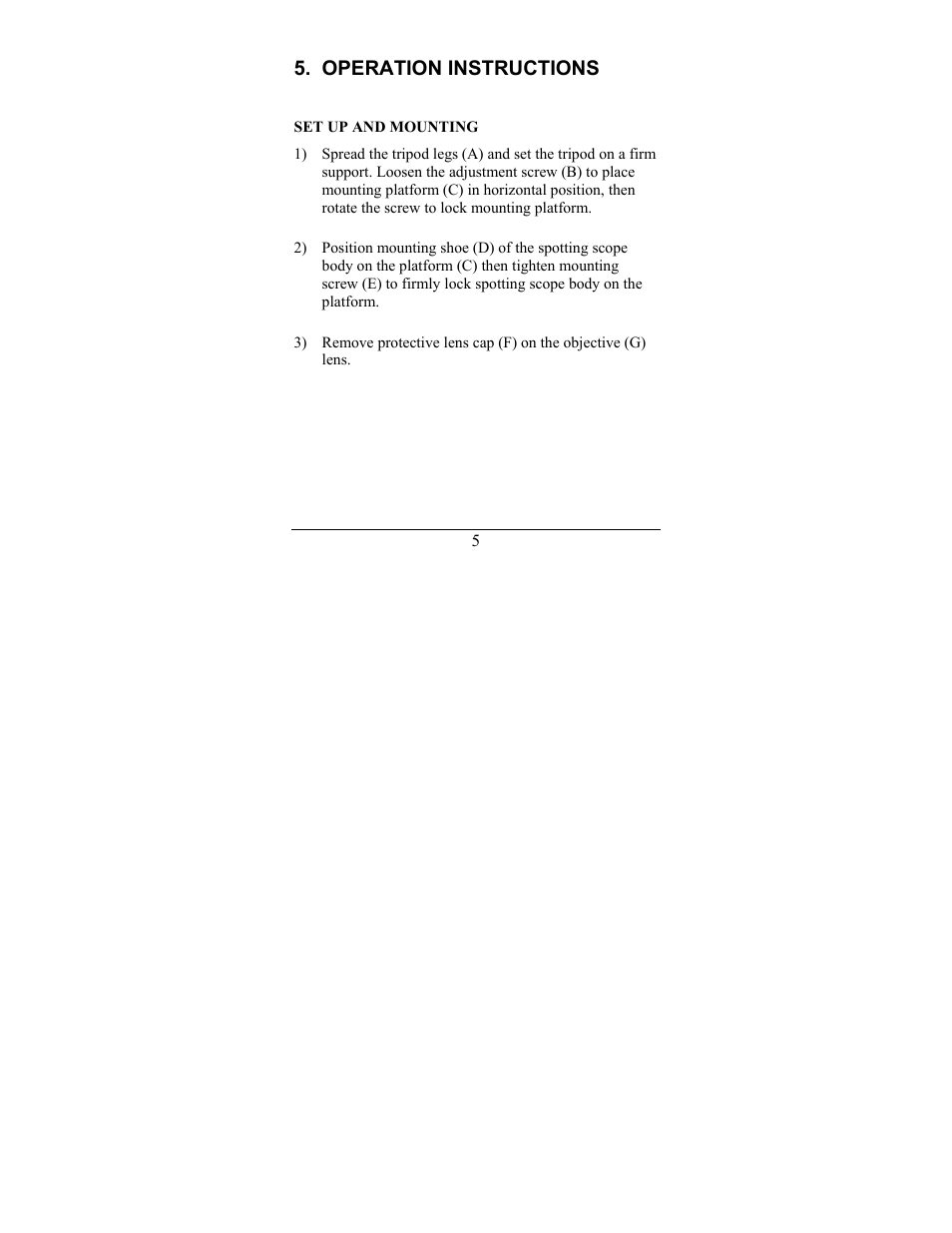 Operation instructions | Newcon Optik NC 20-60X80 User Manual | Page 8 / 16