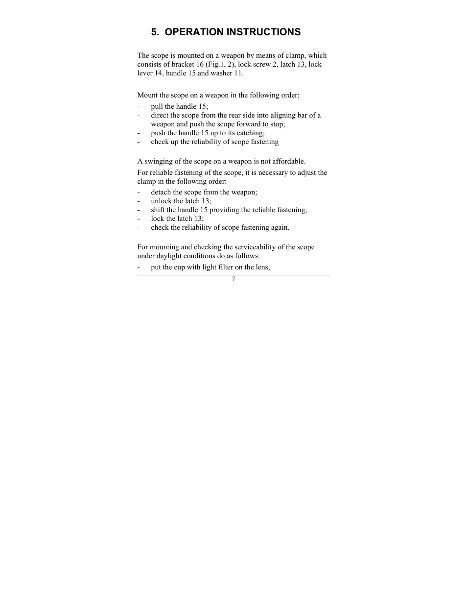 Operation instructions | Newcon Optik NVS 4 User Manual | Page 10 / 20