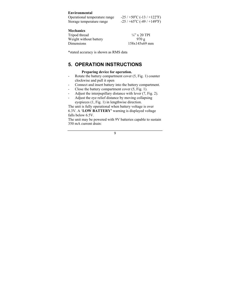 Operation instructions | Newcon Optik LRB 3000PRO User Manual | Page 13 / 28