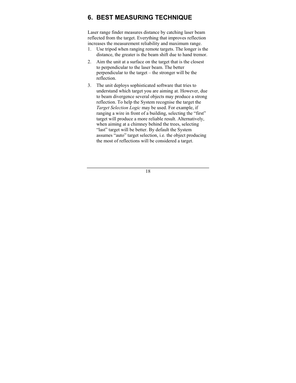 Best measuring technique | Newcon Optik LRB 3000PRO User Manual | Page 22 / 28
