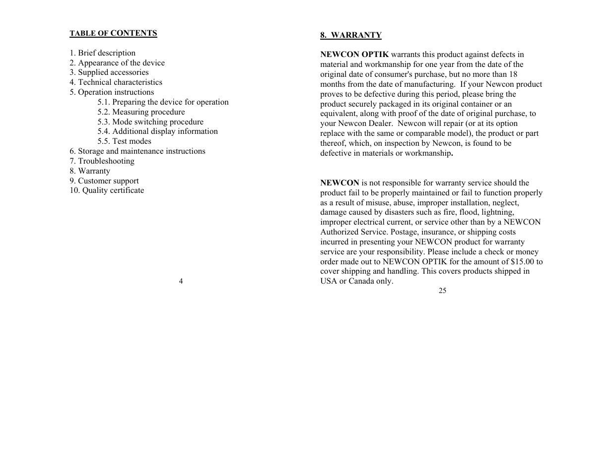 Newcon Optik NEWCON LRB 3000 PRO User Manual | Page 4 / 14