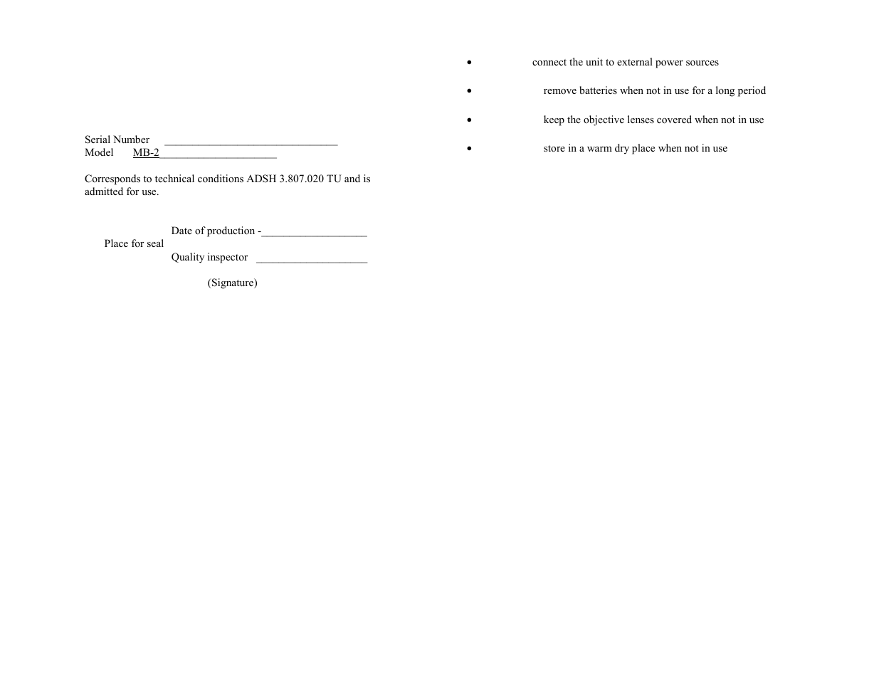 Newcon Optik MB-2 User Manual | Page 3 / 8