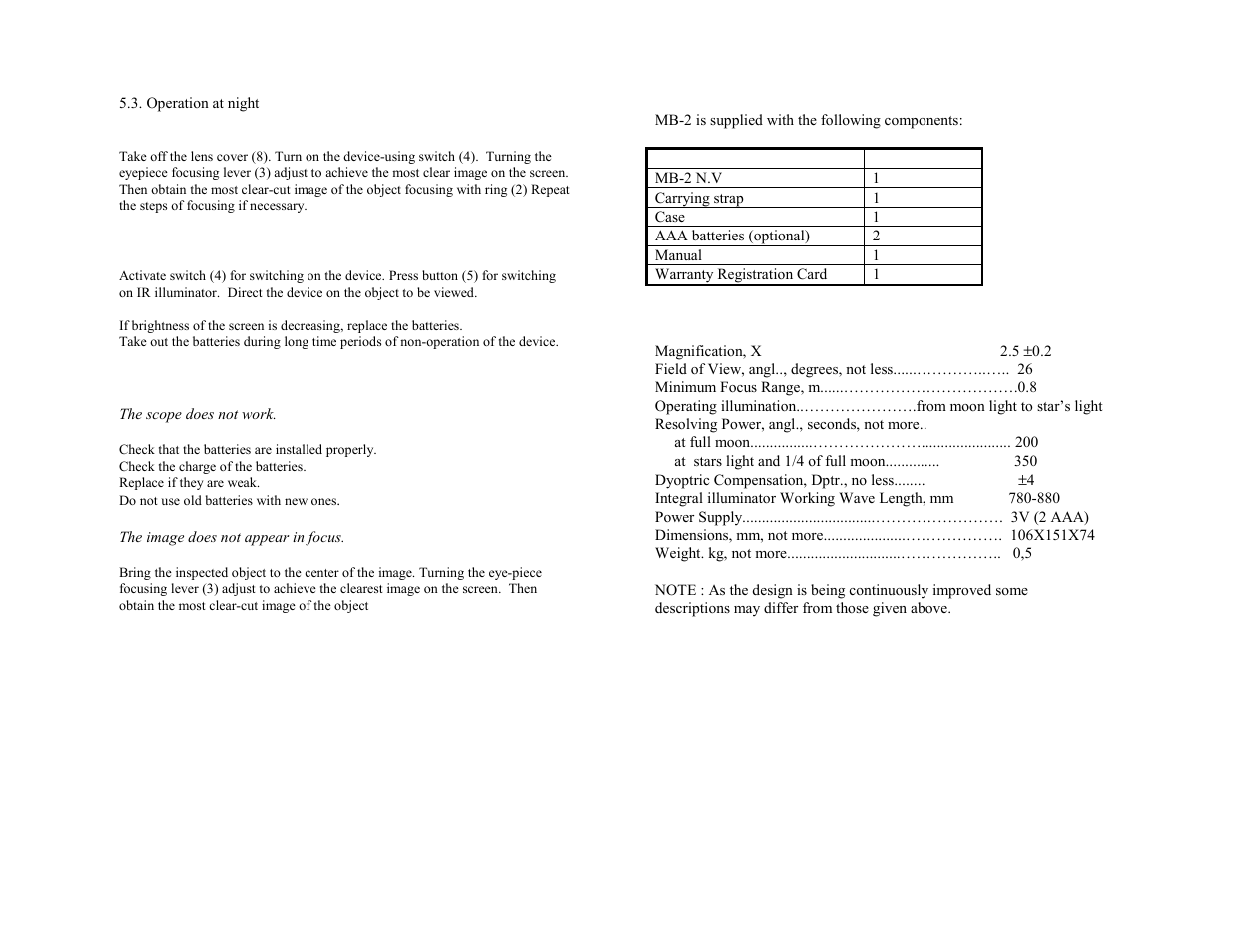 Newcon Optik MB-2 User Manual | Page 7 / 8