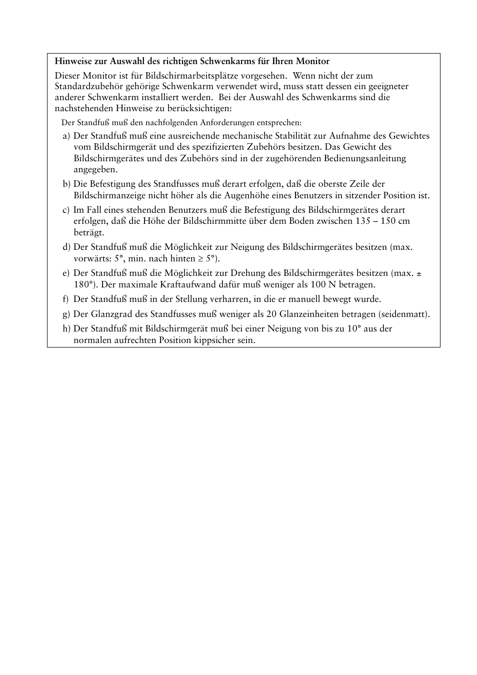 Hinweise zur ergonomie | Eizo FlexScan L362T User Manual | Page 41 / 43